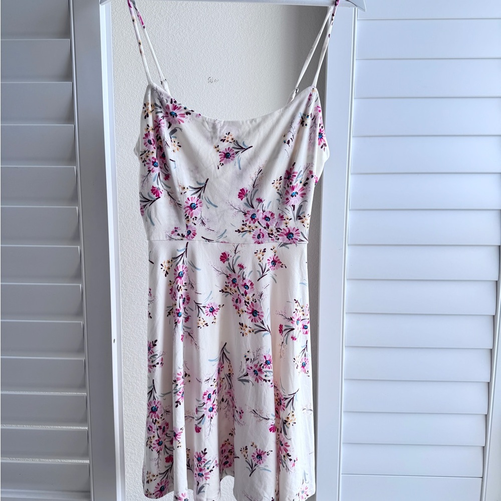 Stitch Fix: Nine Britton. Cream Spaghetti Strap Sundress Mini